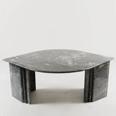 Vintage Grey Marble Leaf Shape Coffee Table Living Room Stone Furniture